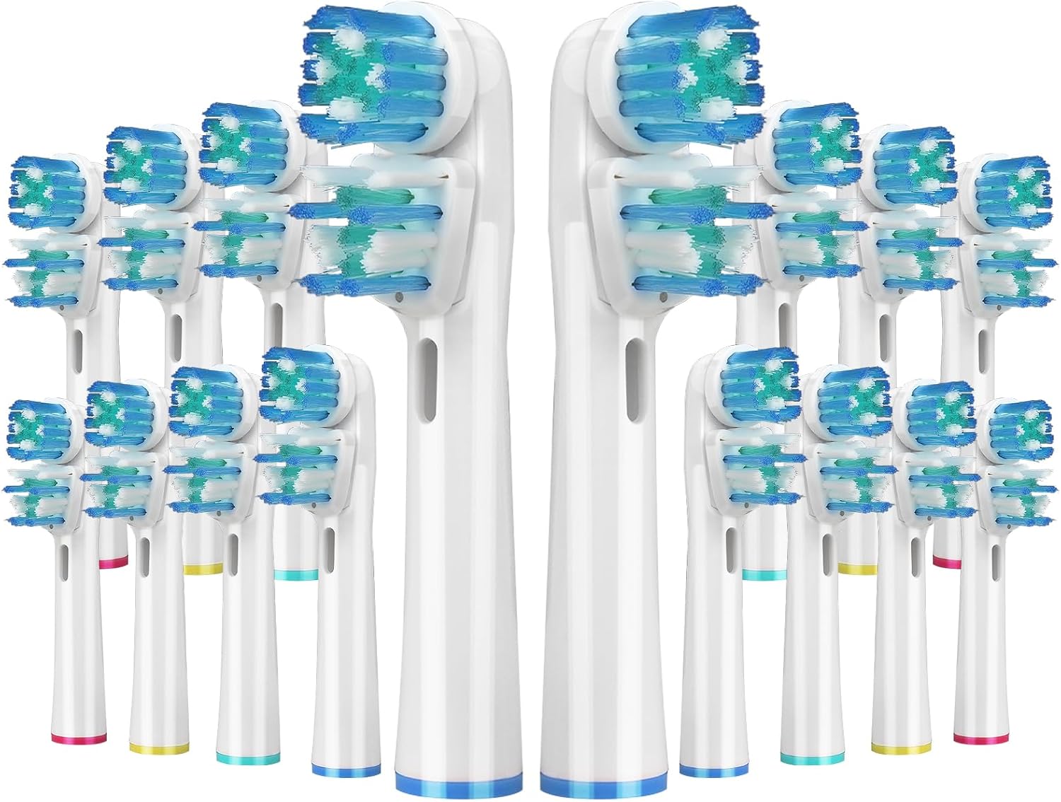 16 Pcs Double Heads Replacement Toothbrush Heads Compatible with Oral B Braun,Electric Toothbrush Heads Refill for Pro 500/1000/1500/3000/7000/8000/9600