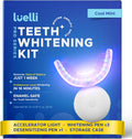 Luelli Teeth Whitening Kit with 35% Carbamide Peroxide - Teeth Whitener for Sensitive Teeth | Enamel Safe - 32 LED Lights - Wireless with Tray and Whitening Gel Pen for Home | Travel (Cool Mint)