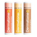 Dermatone Lip Balm Fruit Variety Pack | Moisturizing Lip Care Stocking Stuffer | Soothes & Heals Chapped Lips | SPF 30 | Aloe, Tea Tree Oil | 3-Pack (Coconut, Mango, Green Tea)
