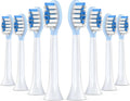 Replacement Toothbrush Heads for Philips Sonicare Electric Toothbrush, 2-in-1 Tongue Cleaner, 8 Pack, Ice Blue,Suitable for Philips Sonicare Heads, C2, C1, C3, W1, W2, W3, G1, G2, G3