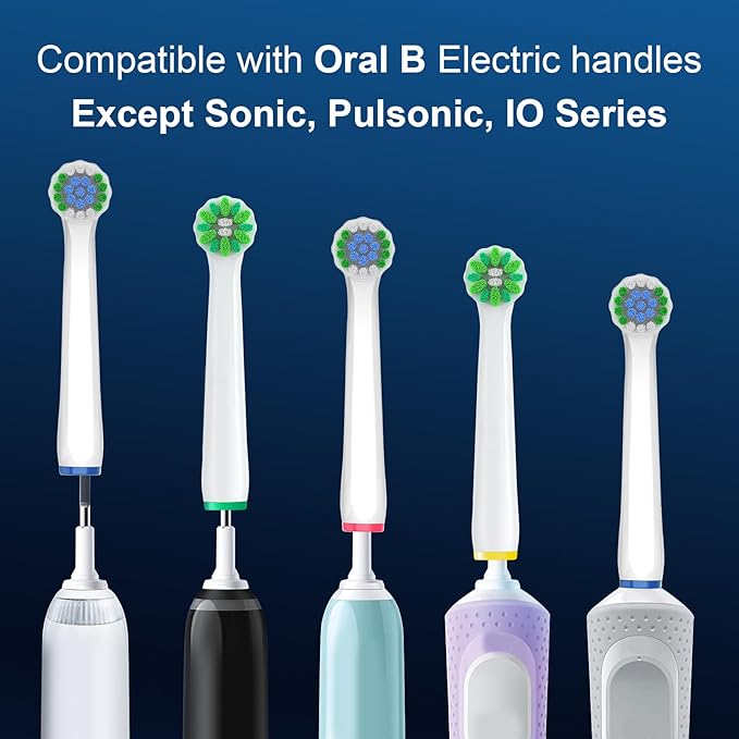 16 Pcs Replacement Heads Compatible with Braun Oral B Pro 1000, Genius X, Smart 1500 Electric Toothbrush, Brush Heads Refills Compatible with Oral B (White)