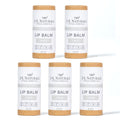 J&L Naturals Sustainable Lip Balm | Organic Ingredients, 100% Natural, Eco-Friendly | Cruelty Free, Vegan, Paraben Free, Silicone Free (Naked (Unscented), 5-Piece Bundle)