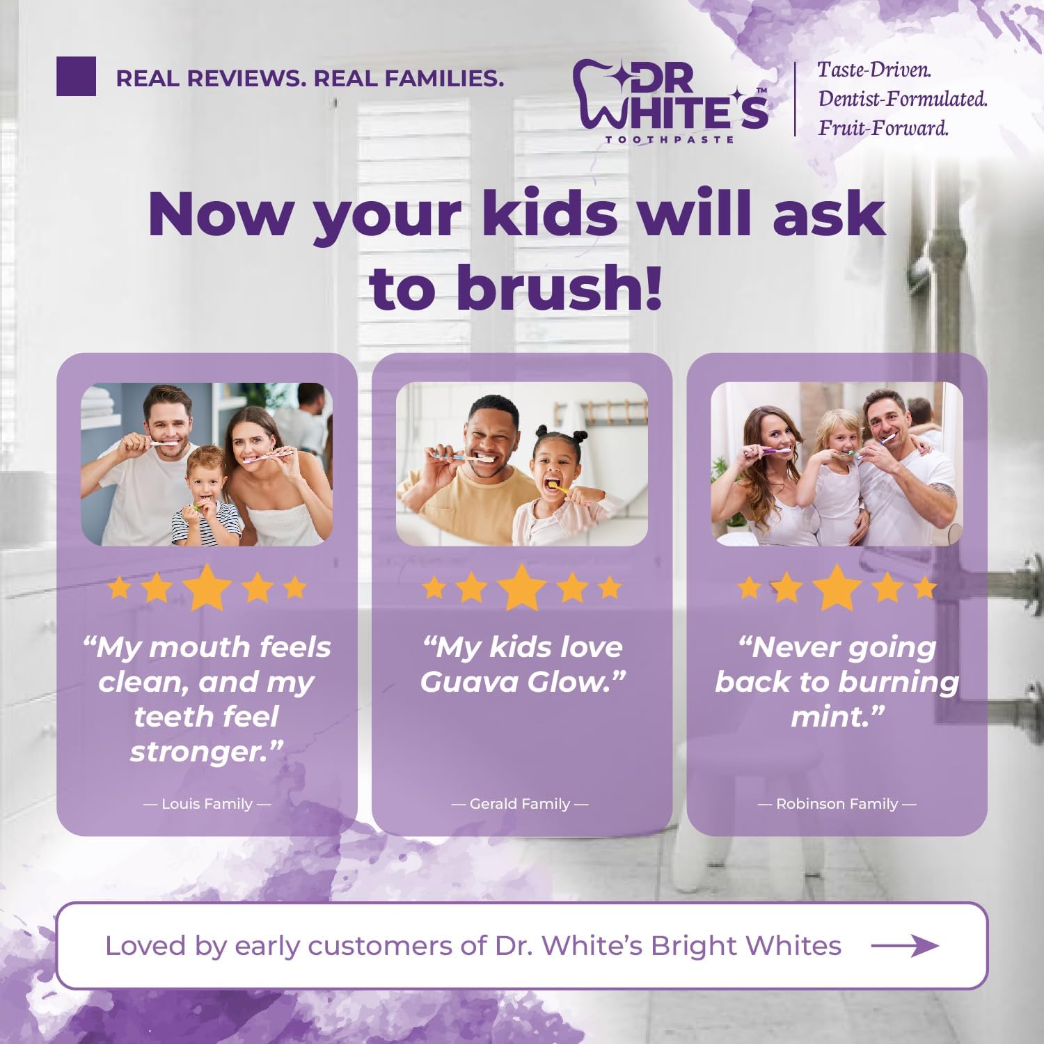 Dr. White’s Fluoride-Free nHA Toothpaste; Dentist-Formulated, Nano Hydroxyapatite + Xylitol, Sensitivity Relief Complex™, Mint-Free, Enamel Safe, Swallow-Safe (3.5 Oz, Passion Fruit Kiss)