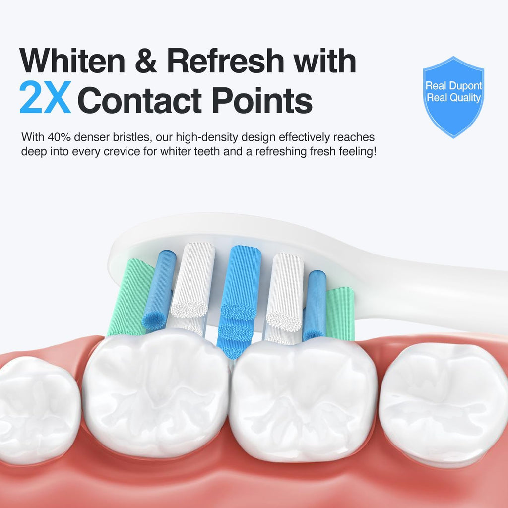 Electric Toothbrush Heads for Philips Sonicare Replacement Heads C1,C2,4100, Replacement Brush Head Compatible with Phillips Sonicare Electric Toothbrushes C2,C1, for Philips Sonic Care Brush,12 Pcs