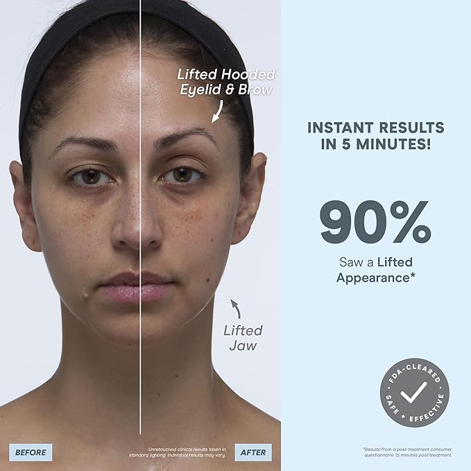 NuFACE MINI+ Microcurrent Facial Device Ultimate Uplift Holiday Kit - Brilliant White Face Sculpting & Contouring Device with Aqua Gel, Power Patches, Prep-N-Glow Skin Care Wipes & Luxe Gift Box