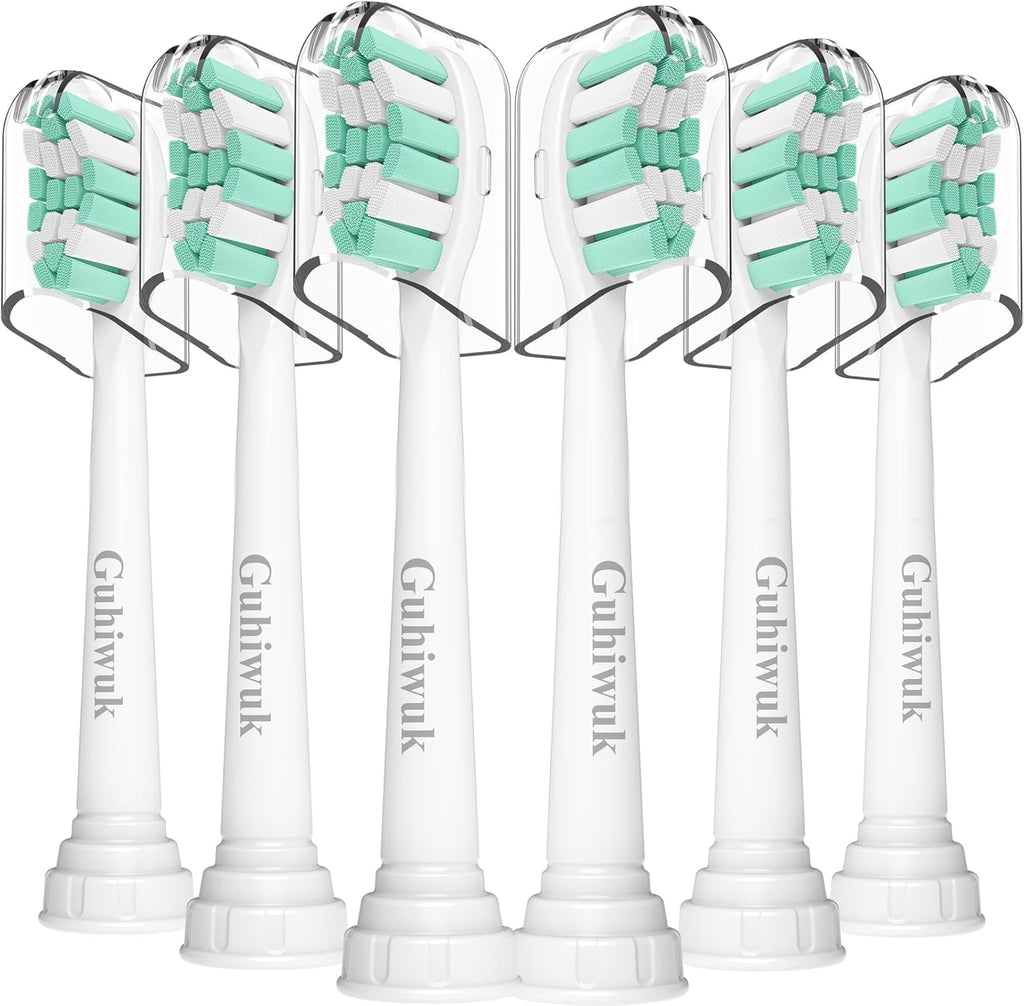 Replacement Toothbrush Heads for Philips Sonicare: Electric Toothbrush Replacement Heads Compatible with Sonicare Plaque Control ProtectiveClean 4100 5100 6100 C2 G2 W2, 6 Pack