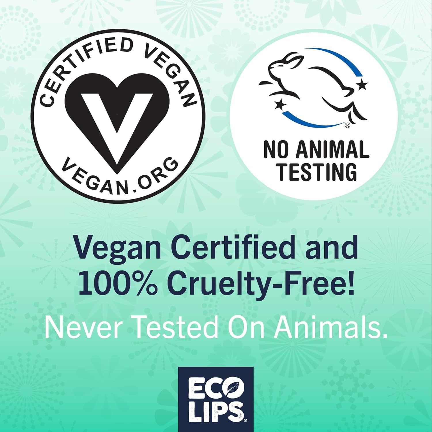 Eco Lips Bee Free Vegan Unscented 100% Natural Lip Balm - Soothe and Moisturize Dry, Cracked and Chapped Lips - 100% Plastic-Free Plant Pod Packaging - Made in USA (6 Tubes)