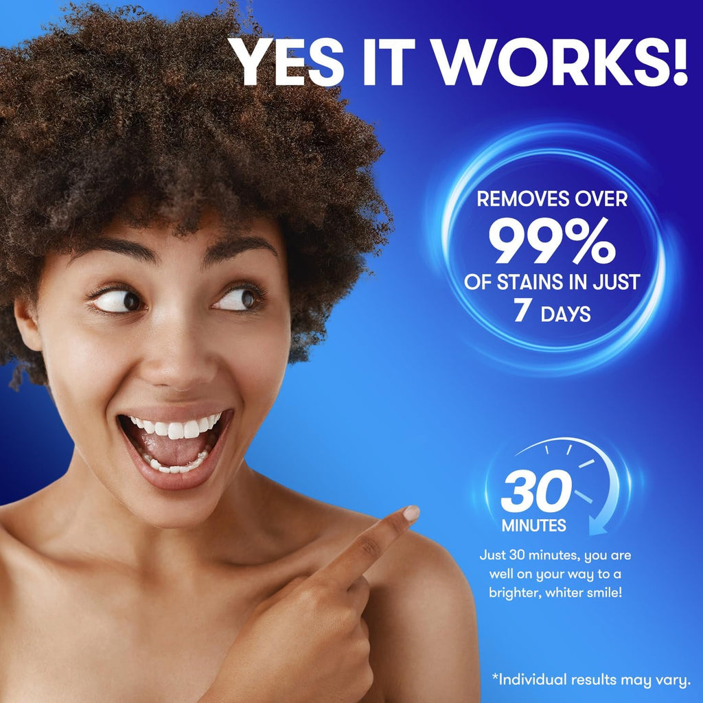 MySmile Teeth Whitening Strips, Hydroxyapatite-Infuse White Strips, Non-Sensitive Teeth Whitening with Soothing Natural Ingredients, Enamel-Safe, Residue-Free, Non-Slip, 21 Treatments Kit (42 Count)