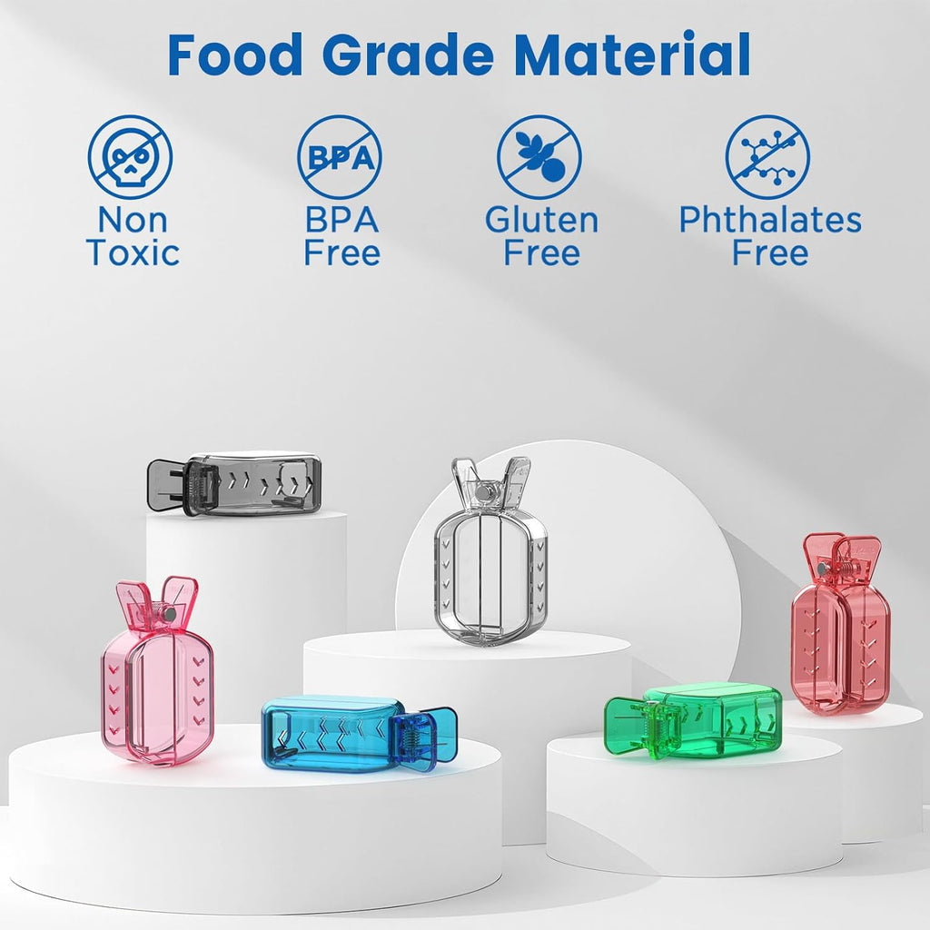 Toothbrush Covers Caps, Clip-On Toothbrush Protector for Household Travel, Brush Head Pod Case Fits Most Manual and Electric Toothbrushes, 6 Count