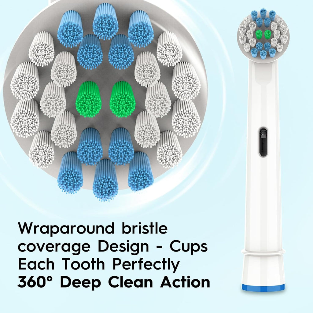 Replacement Toothbrush Heads Compatible with Oral B Pro 1000 Electric Toothbrush,Replacement Brush Heads Refill for Genius X,Smart 1500,Pro 5000,16 Count
