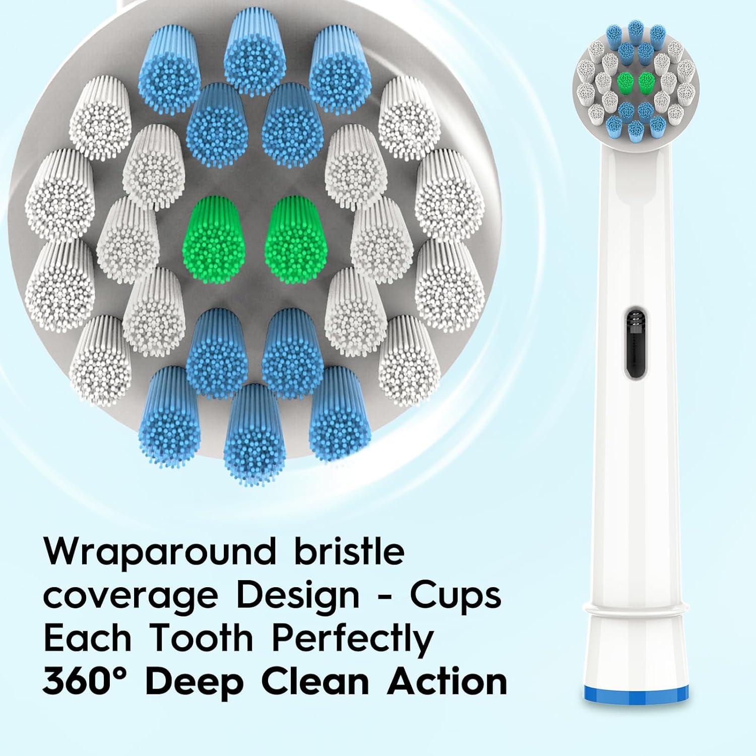 Replacement Toothbrush Heads Compatible with Oral B Pro 1000 Electric Toothbrush,Replacement Brush Heads Refill for Genius X,Smart 1500,Pro 5000,16 Count