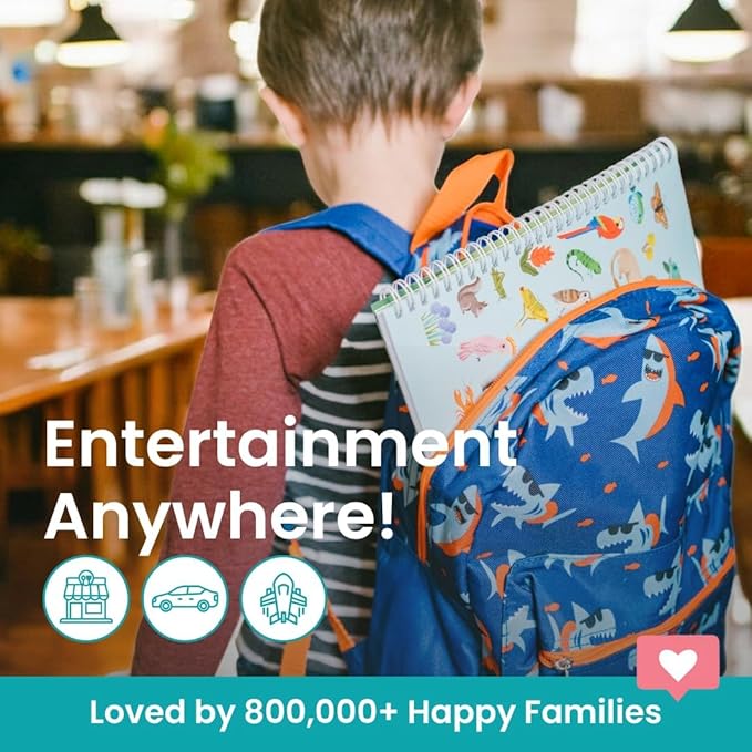 Sticker Book for Kids 2-4, 500+ Kids Stickers, Spending Time with Grandpa by Cupkin, 12 Coloring Pages, 12 Scenes, Fun Toddler Travel Activity Coloring and Sticker Books for Children Ages 4-8 + 8-10