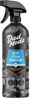 DadMode 7-Enzyme Laundry Stain & Odor Destroyer – Deep Cleaner for Extreme Clothing Messes - Masculine Sandalwood & Suede Scent, 16oz Refillable Bottle