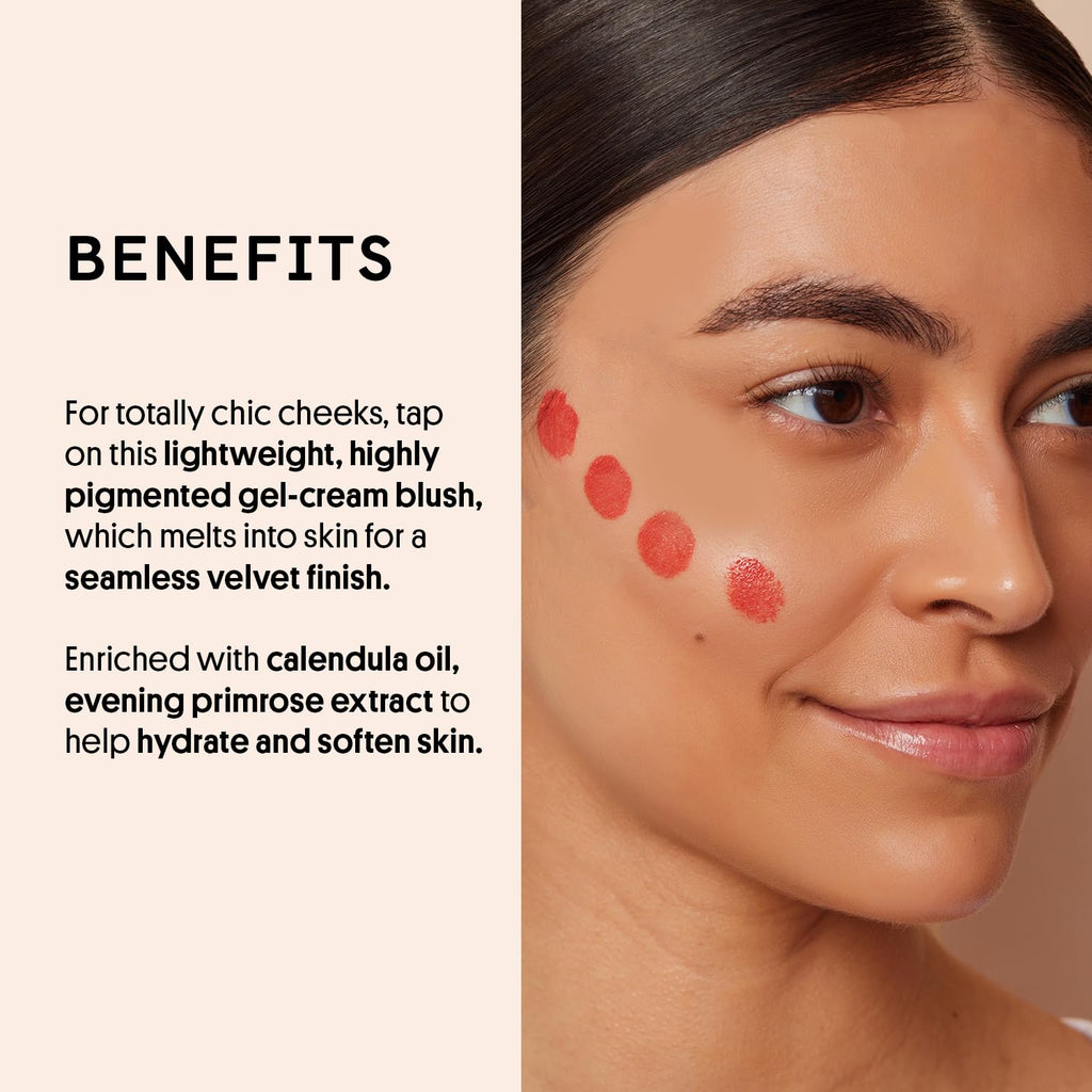 Winky Lux Cheeky Rose Liquid Blush - Gel Cream Makeup with Buildable Color and Lightweight Velvet Finish, Long-Lasting Deep Coral Shade, Darling