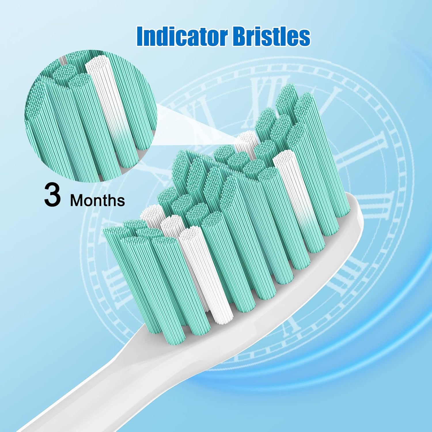Replacement Brush-Heads Compatible with Philips Sonicare: e-Series Toothbrush Heads HX7022/66 fits Essence & CleanCare Electric Brush Handles, 6 Pack