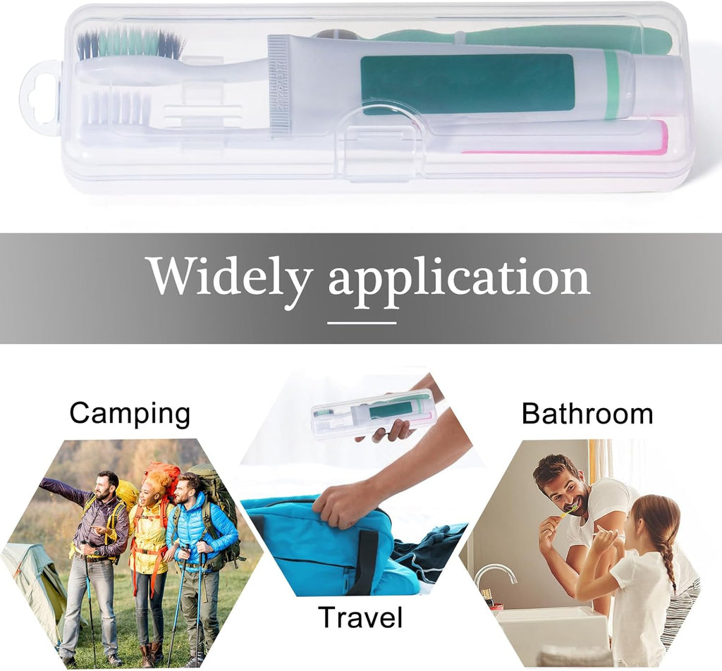 Toothbrush Travel Case 2 Pack, Clear Toothbrush Case Holder Travel Size Plastic Toothbrush Holder Toothpaste Storage Container Portable for Traveling, 7.87 x 2.36x 1.18”