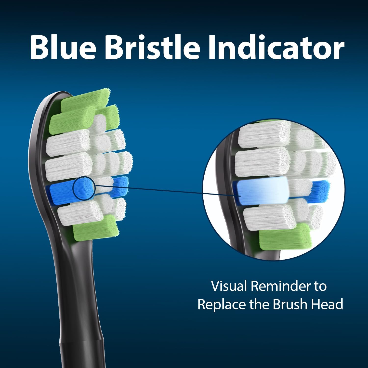 Replacement Brush Heads Compatible with Philips Sonicare ProtectiveClean 6100, 5100, 4100 Electric Toothbrush, W Toothbrush Head for Sonicare 6062/95, Black, 12 Count