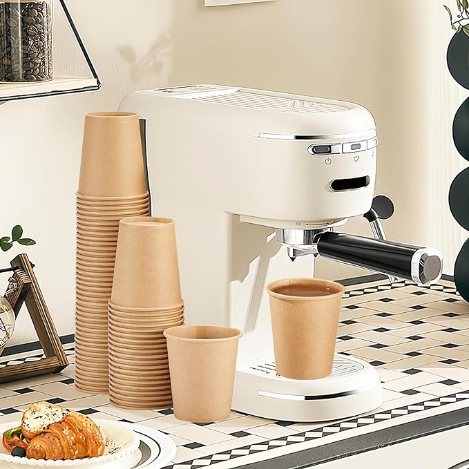 SIUQ 400 Pack 5 oz Kraft Paper Cups, Disposable Bathroom Cups, Mini Mouthwash Cups, Hot/Cold Beverage Drinking Cup for Home, Store, Travel, Events (Brown)