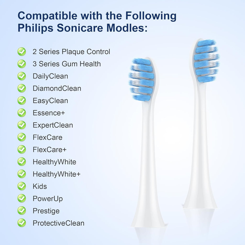 2024 Upgraded, MRYUESG Extra-Soft Toothbrush Replacement Heads Compatible with Philips Sonicare for Sentive Gum, 10 Pack, Electric Brush Head for Phillips Plaque Control