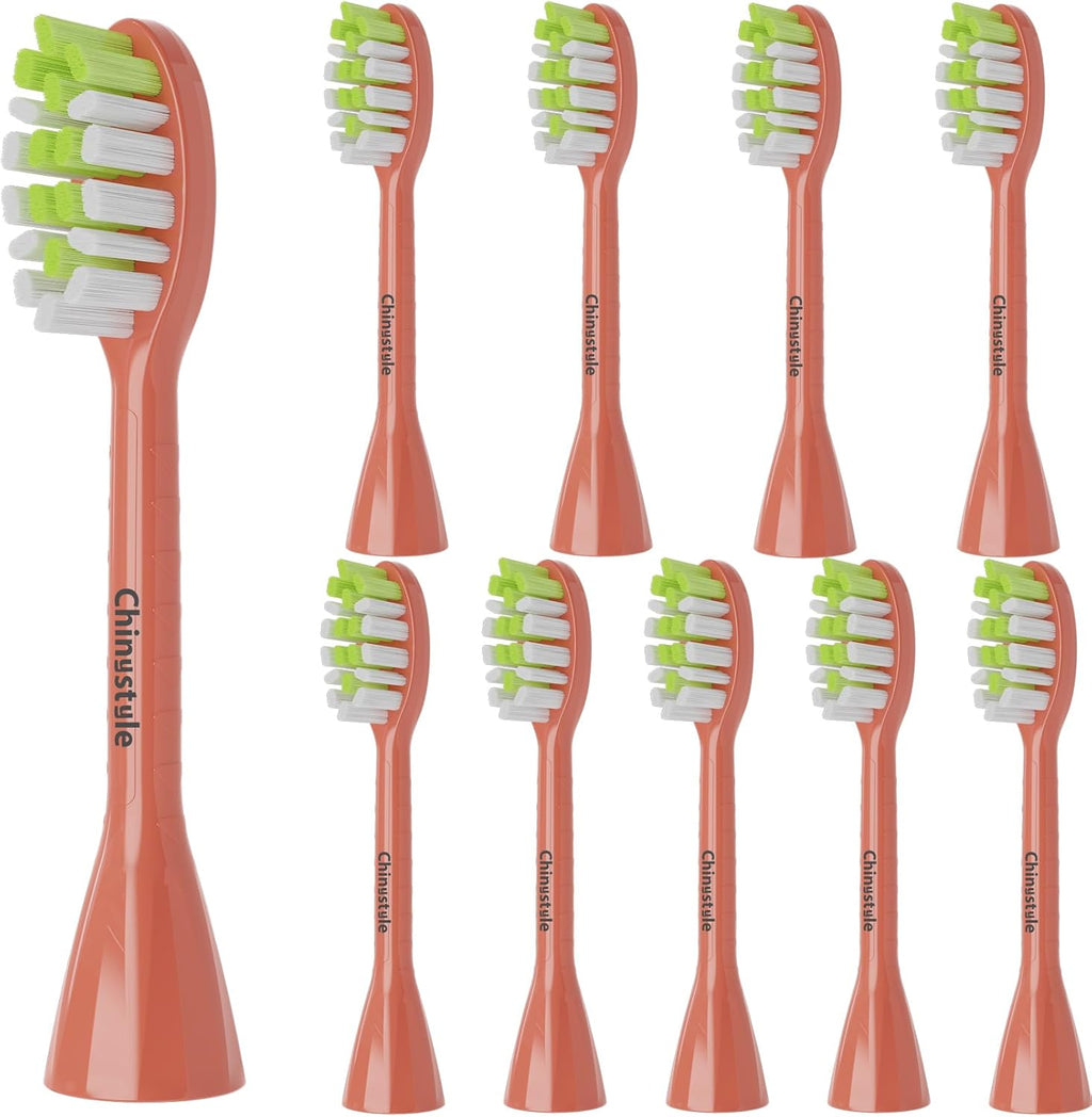 Replacement Toothbrush Heads Compatible with Philips One Sonicare Electric Toothbrush HY1200 HY1100, Tooth Brush Head Koi Red -10 Pack