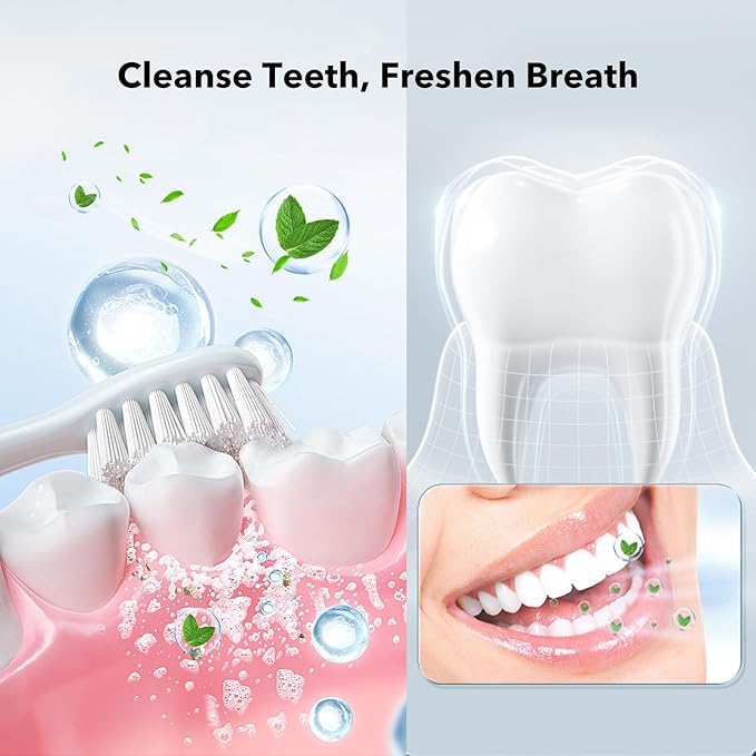 2 Pack Fluoride Free Nano Hydroxyapatite Toothpastes for Teeth Whitening, Remineralizing, Deep Cleansing, Enamel-Safe, Anti-Plaque, Teeth Restoration, 4.23oz