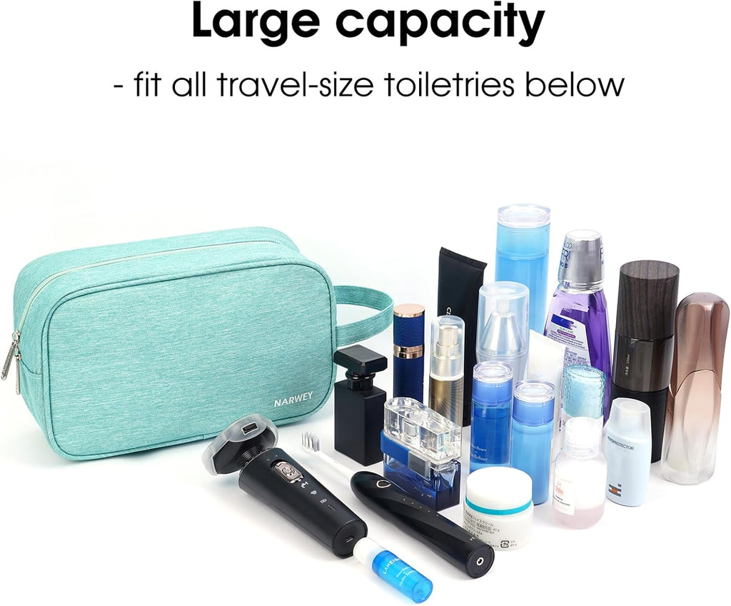 Narwey Travel Toiletry Bag for Women Traveling Dopp Kit Men Travel Bag for Toiletries Cosmetic Bag Makeup Bag Medicine Bag for Traveling