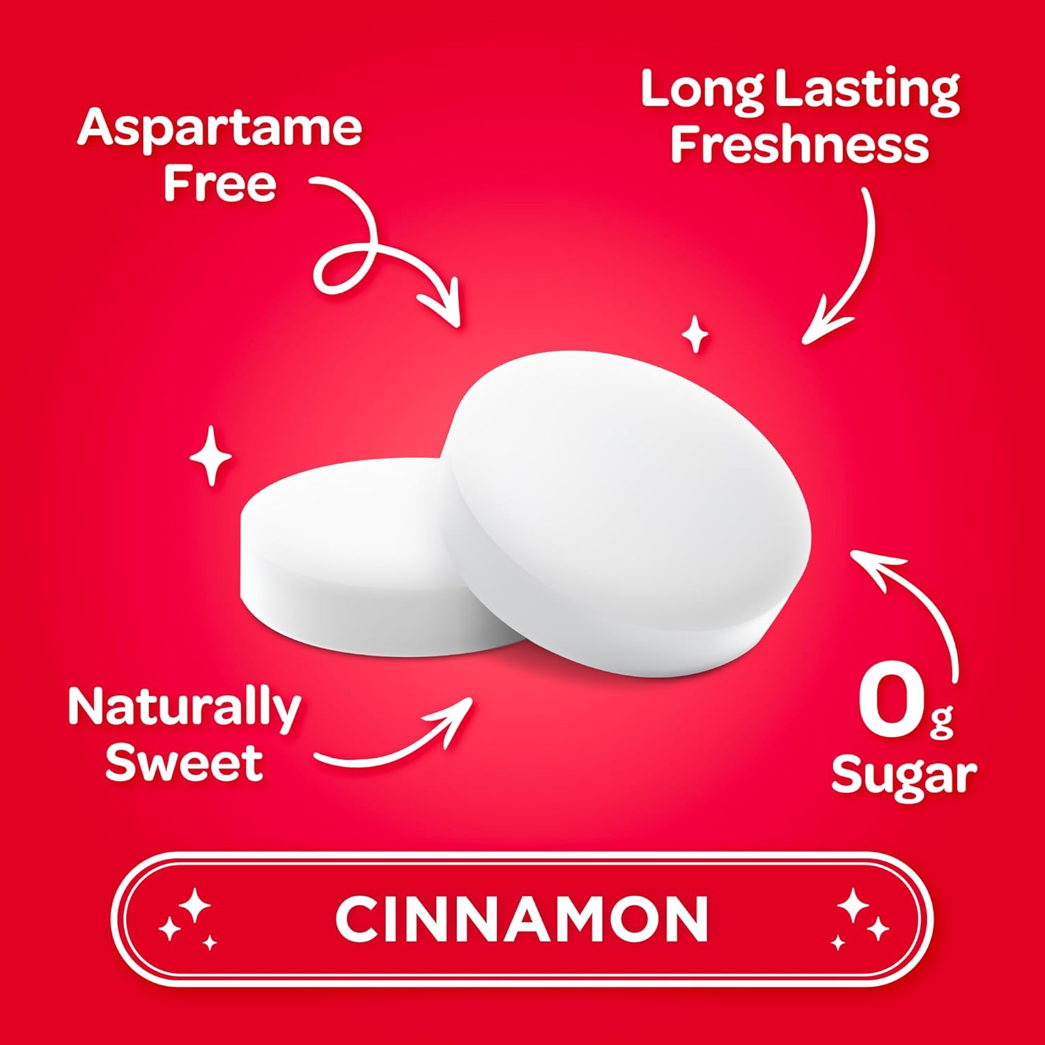 PUR Mints | Aspartame Free Breath Mints | Made with Xylitol | Sugar Free, Vegan, Gluten Free | Natural Cinnamon Flavor | 65 Pieces in Re-Sealable pouch (Pack of 1)