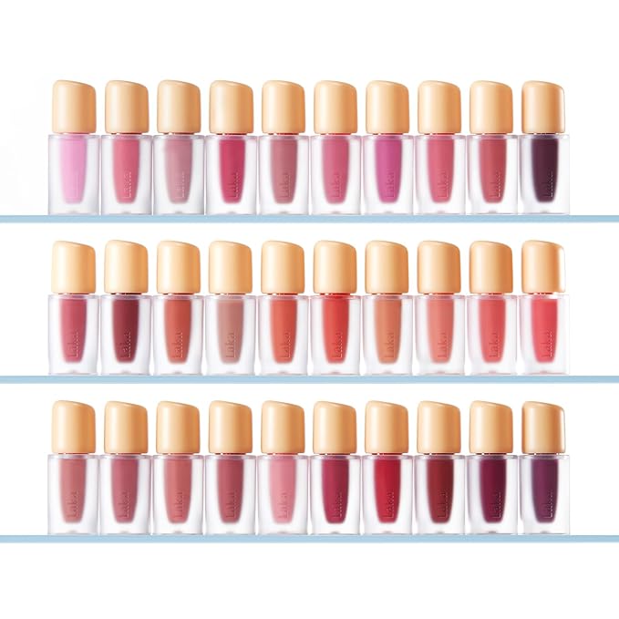 Laka Fruity Glam Lip Tint Mini, 1.9g/0.07oz, Glowing Lip Stain with Wide Color Spectrum, Hydrating & Lightweight Texture, Long-Lasting Bold Stain, Non-Sticky, Vegan, K-Beauty (#146 Kaya Dill)