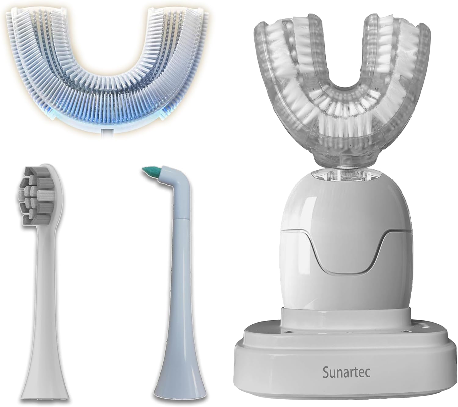 360° U-Shaped Toothbrush for Adults, Suitable for People with Limited Mobility Original Newupgrade Automatic Electric Toothbrushes, Multiple Brush Heads Options,IPX7 Waterproof