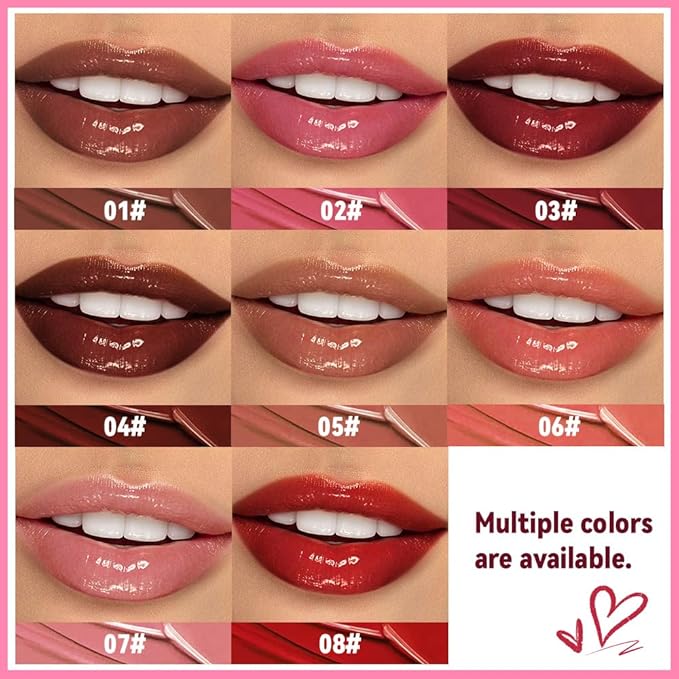 2Pc Butter Lipstick Tinted Lip Balm, Shine Moisturizing Plumper Lipstick for Women, Natural Nourishing Hydrating Lip Gloss Stain for Dry Lips, Lightweight Lip Liner Care Vegan Makeup, 04 & 05