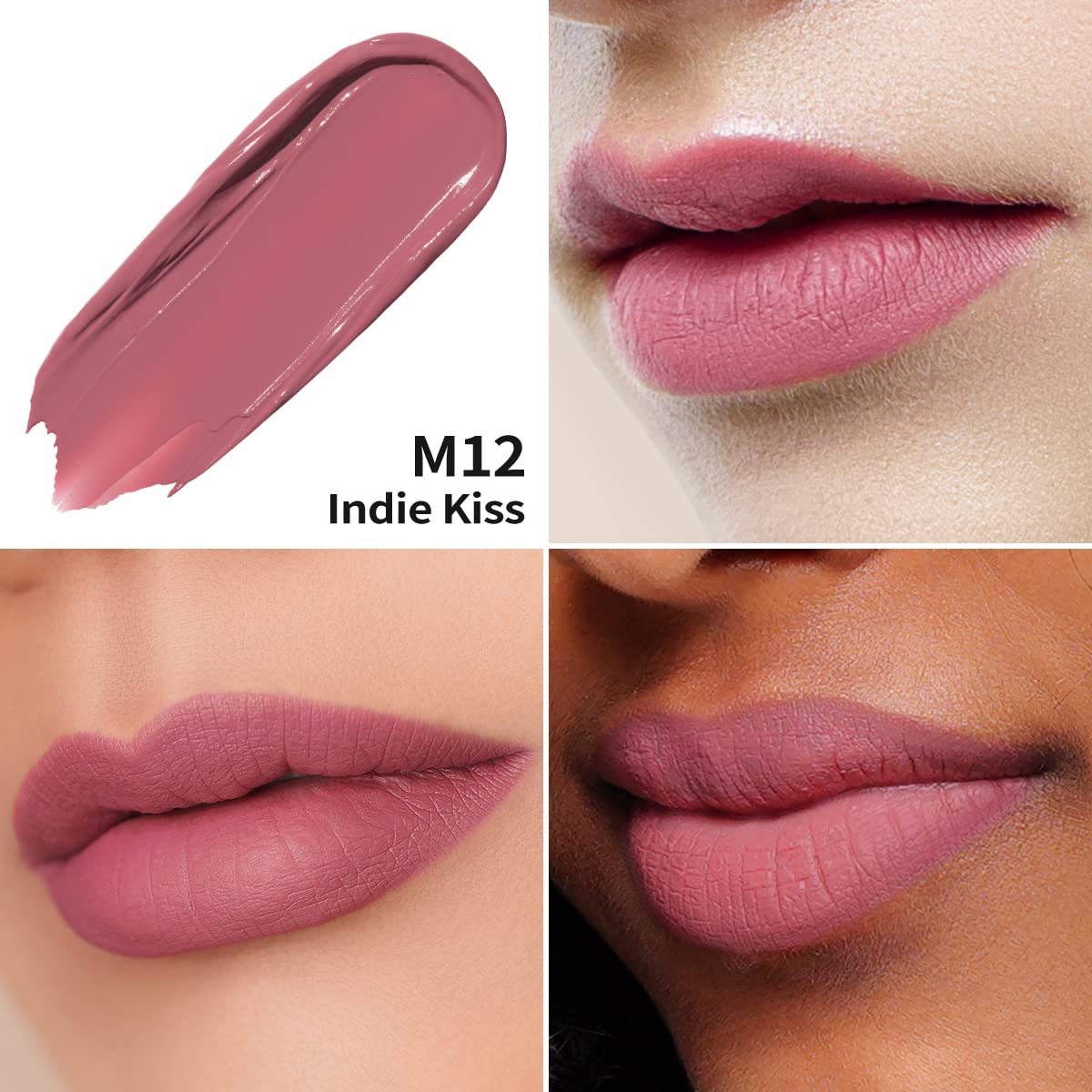 Oulac Matte Liquid Lipstick 2 PCS Set, Long Lasting Lipstick Waterproof Lip Stain, No Transfer, Creamy High Pigmented Formula with Rose Oil, Vegan [M11+M12]