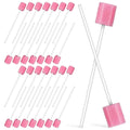 Operitacx 250 Count Disposable Oral Swabs Hexagon Pink Mouth Sponges for Teeth Cleaning Daily Oral Care for Adults and Kids