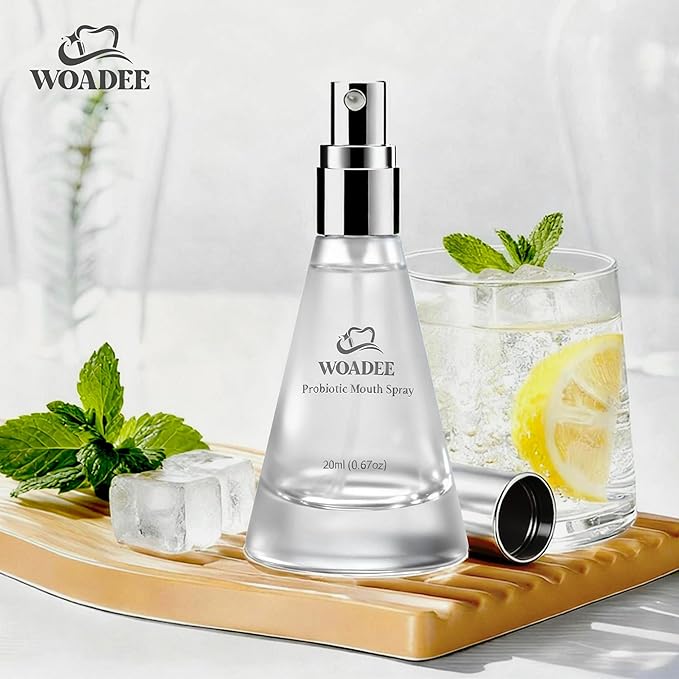 Breath Spray for Fresh Breath, Probiotic Oral Spray for Dry Mouth Relief and Everyday Freshness, Mint Mouth Spray with Gentle Moisturizing Formula, Alcohol-Free Travel Size Oral Care, 20ml (2PC)