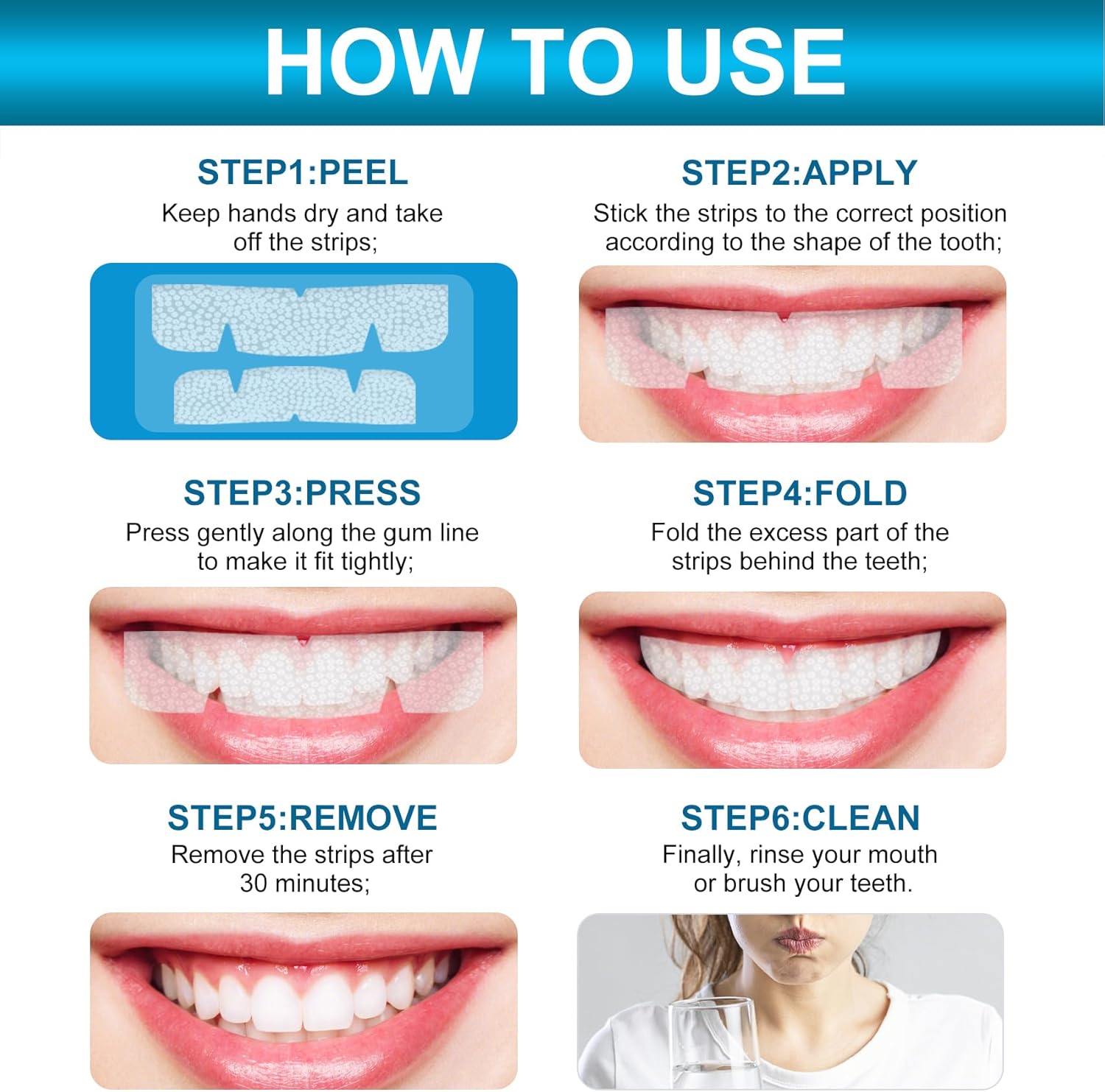 Teeth Whitening Strips for Sensitive Teeth Enamel Safe Whitening Kit No-Slip Remove Coffee Wine Smoking Stains Professional 14 Treatments 28 Strips