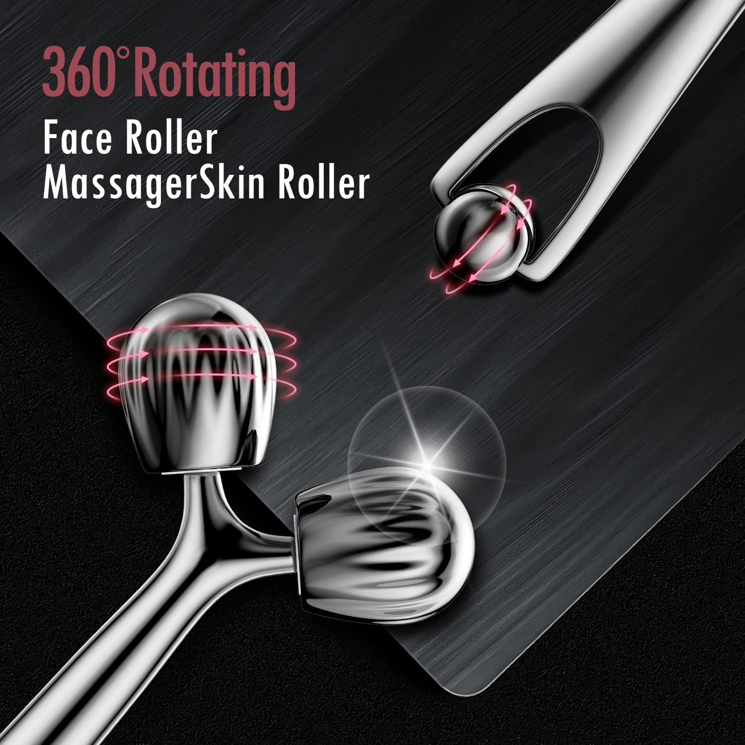 DANGSHAN Stainless Steel Face Roller and Gua Sha Massage Tool Set, Facial Massage Gua Sha Facial Tools Skincare for Face, Eye, Neck, Body Skin Care Tools Gift for Women