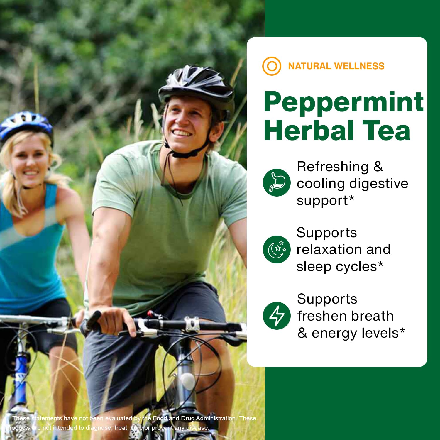 Natured Wellness Peppermint Tea Bags (Te De Menta) – Herbal Tea to Support Digestive Health, Sleep, and Relaxation – with Pure Peppermint Leaves – Non-GMO, Caffeine-free – 40 Teabags