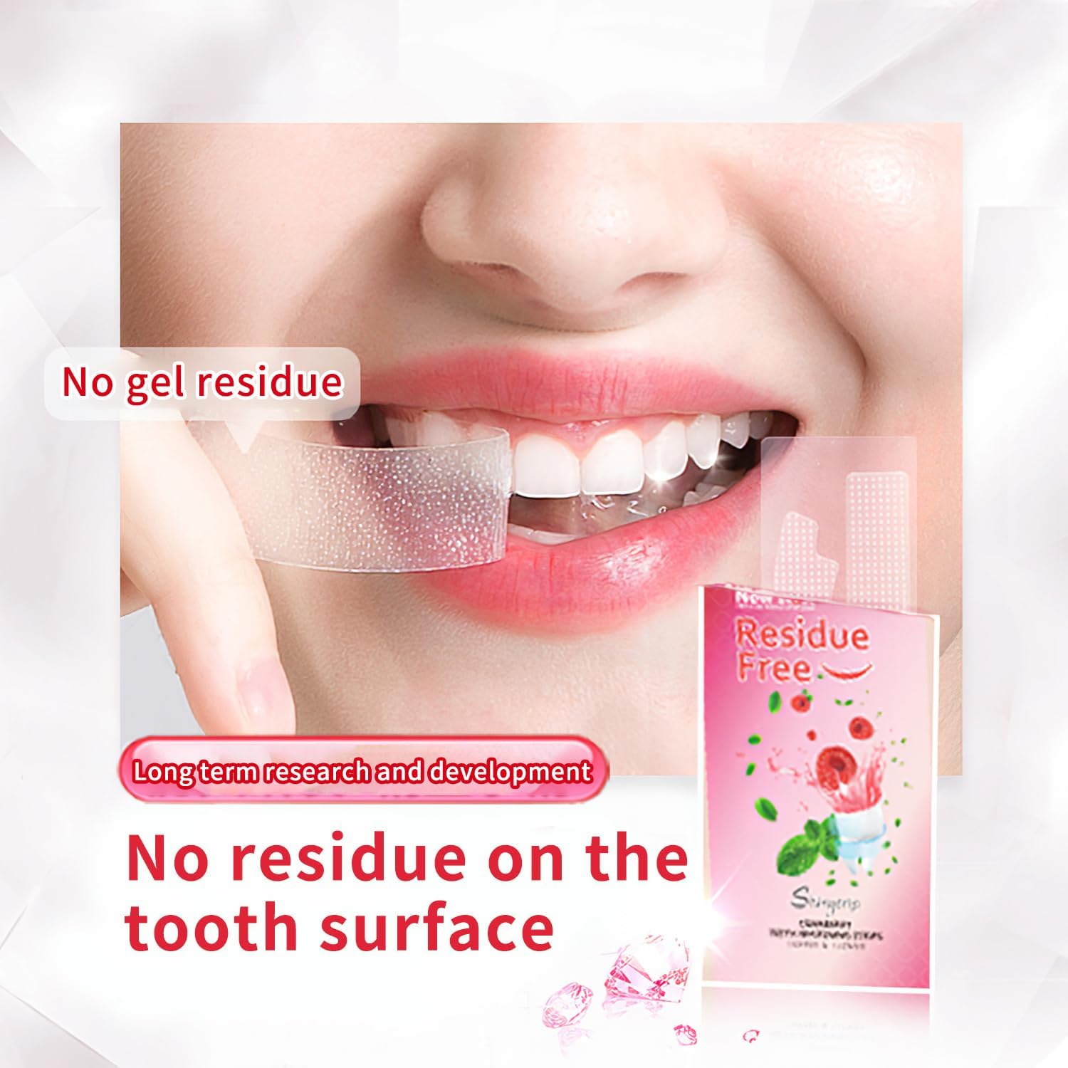 Teeth Whitening Strips for Sensitive Teeth - Results in 7 Days, Rave Reviews, Professional, 7 Non-Slip Strips Whitestrip Stains Remover for Coffee, Wine, Tobacco, Smoking