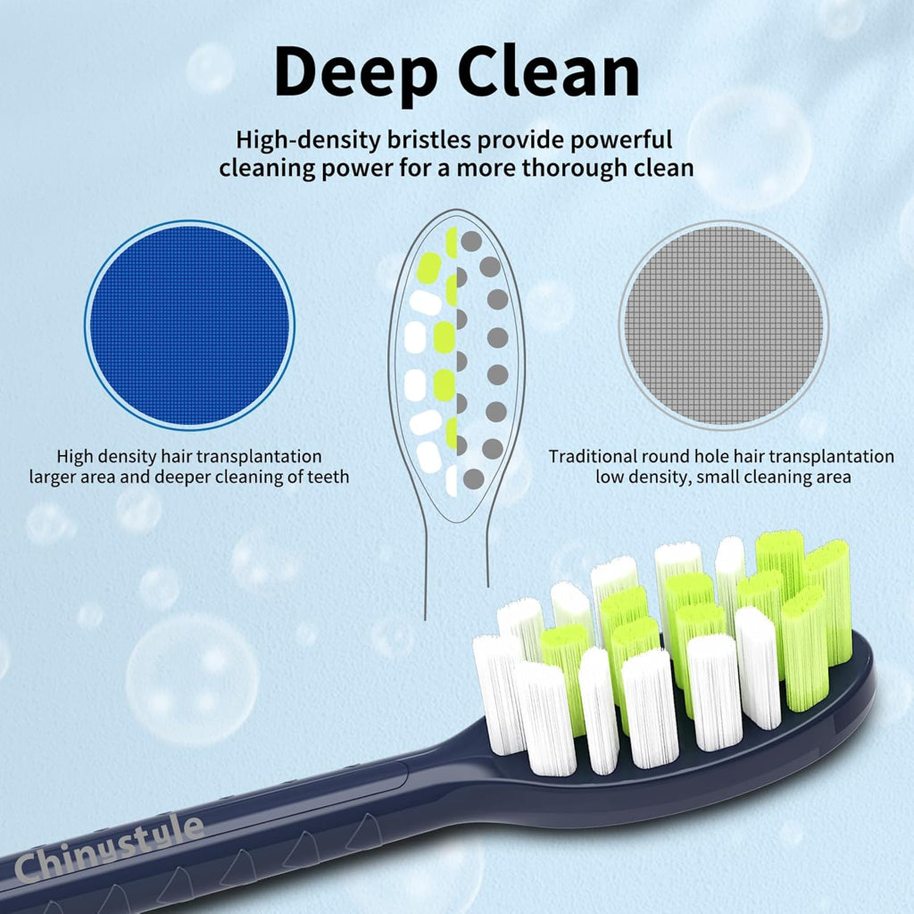 Replacement Toothbrush Heads Compatible with Philips One Sonicare Electric Toothbrush HY1200 HY1100, Tooth Brush Head Navy Blue -10 Pack