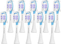 Electric Toothbrush Heads for Philips Sonicare Replacement Heads, 10 Pack Adults Kids 7+ Sonicare Toothbrush Replacement Brush Heads Philips Sonicare Sensitive Replacement Heads C2 C3 G2 G3 A3, White