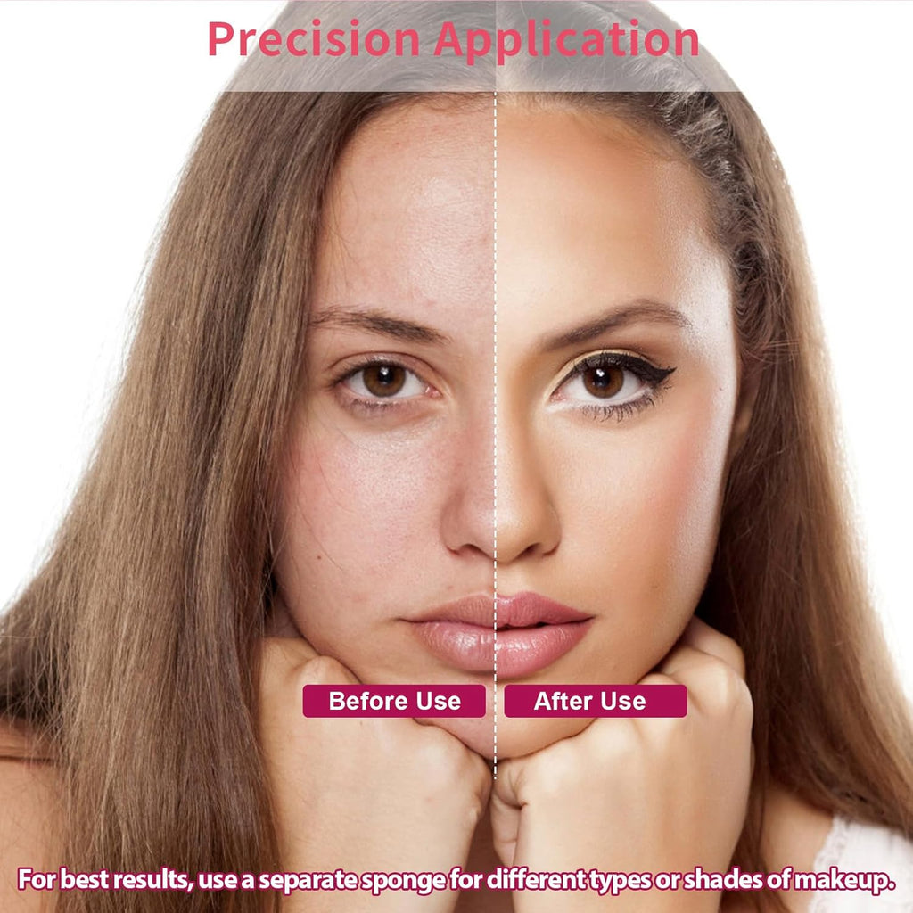 108 Pcs New Makeup Sponges Wedges for Face Foundation, Latex-Free Triangle Cosmetic Make Up Sponge for Flawless Application and Blending, Beauty Blender for All Skin Types with Two Pouches