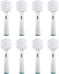 Tongue Brush Heads for Oral B Braun, 7000/Pro 1000/9600/500/3000/8000 and Smart Electric Toothbrush Brush Head Cleaner Scraper Replacement, 8-Pack