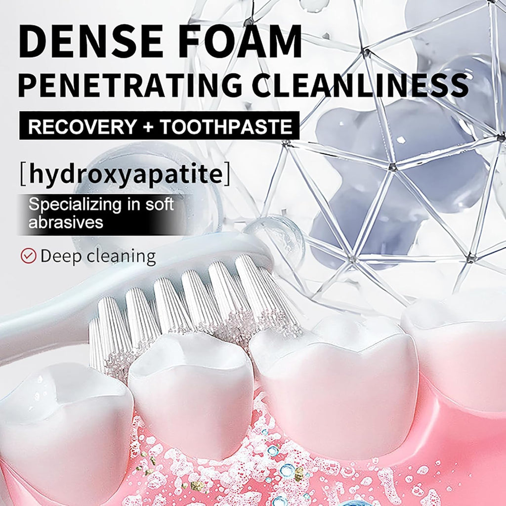 10% Hydroxyapatite Toothpaste for Advanced Enamel Repair & Sensitivity Relief, Fluoride-Free, Fresh Mint, Gentle Daily Toothpaste for Whitening & Fresh Breath (2-Pack)