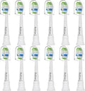Replacement Toothbrush Heads Compatible with Philips Sonicare, W Brush Head for Phillips Sonicare C-1 C-2 4100 5100 5300 6100 Electric Toothbrushes, White, 12 Count