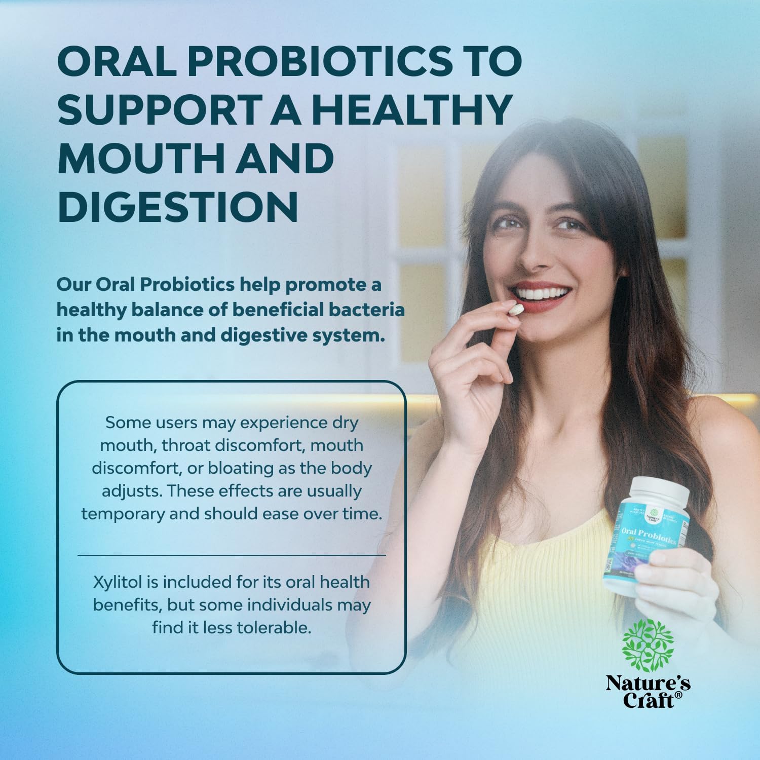 Oral Probiotics for Teeth and Gums - Minty Fresh BLIS K12 Oral Probiotics for Mouth Bad Breath Dry Mouth and Dental Health Support with 3 Billion CFU - Chewable Xylitol Lozenges Mint Flavor (3 Pack)