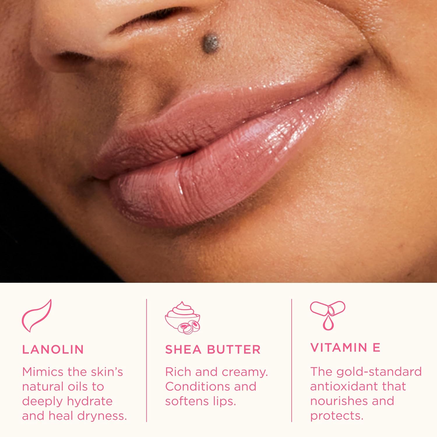 Lanolips Tinted Lip Balm - Moisturizing, Color-Tinted Balm with Lanolin & Vitamin E for Dull, Dry, Cracked Lips, Perfect Nude (12.5g / 0.44oz)