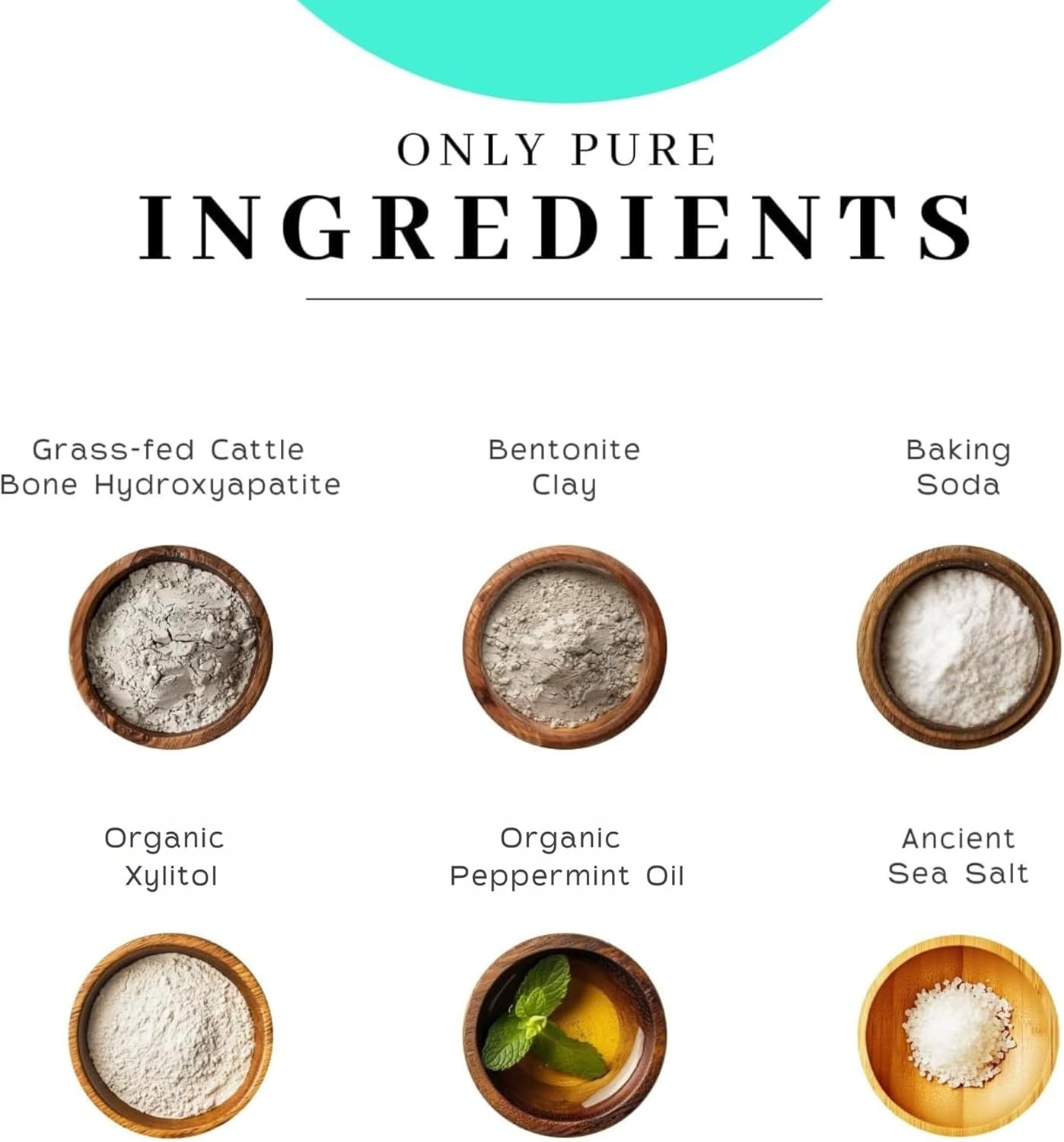 Vanman’s - Mint and Bone Tooth Powder Toothpaste - Remineralizing Tooth Powder with Cattle Bone Derived Hydroxyapatite, Bentonite Clay, Peppermint Oil and Baking Soda - 2.2 oz