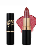 Rose Red Metallic Glitter Lipstick Long Lasting,Diamond Nude Shimmer Lip Gloss High Pigmented Matte Liquid Lip Stick for Women,Sparkling Shiny Transfer Proof Non Stick Tinted Lip Color Balm Makeup-06