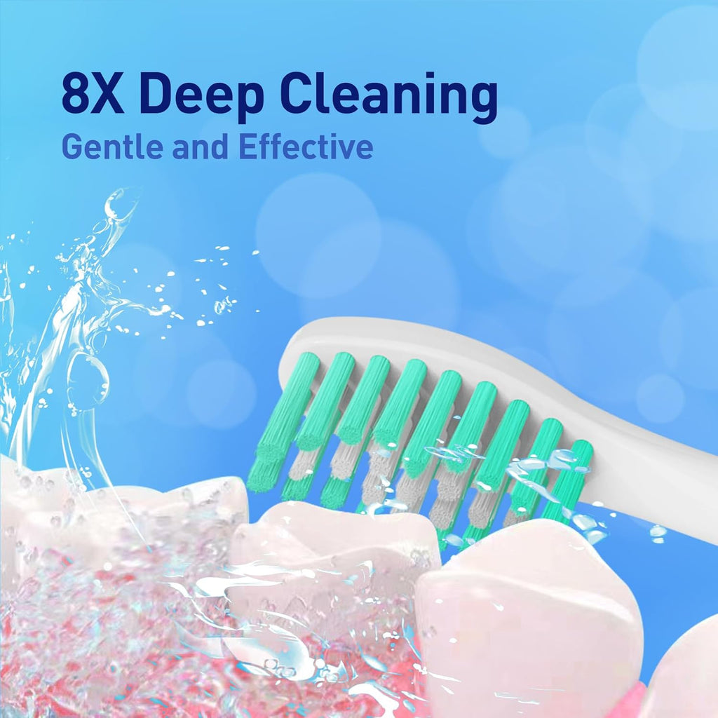 Replacement Brush Heads Compatible with Philips Sonicare Screw-on HX7022 HX7023 Essence E-Series Electric Toothbrush - Refills Heads for HX5610, 6 Packs