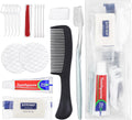100 Sets Personal Hygiene Kit Bulk, Disposable Toothbrushes With Toothpaste, Floss, Comb, Soap Cover and Vanity Kit - Toiletry Supplies for Women, Men, Travel, Homeless
