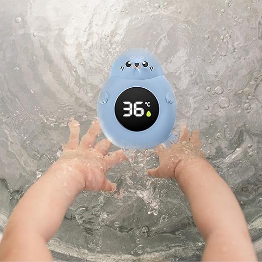 Baby Bath Thermometer – Waterproof Electronic Sensor, Cute Shape Design, Accurate Water Temperature Gauge | Digital Safety Monitor for Bathing Home Daily Travel use
